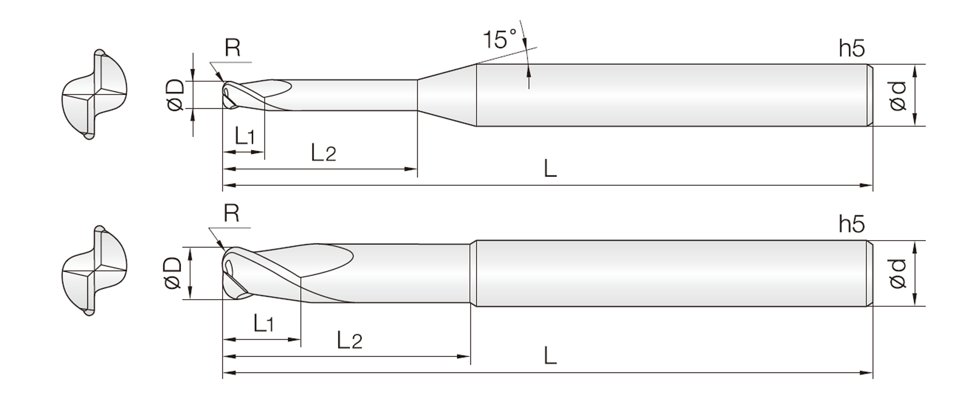 2JJCR (JJ Rippen-Torusfräser)