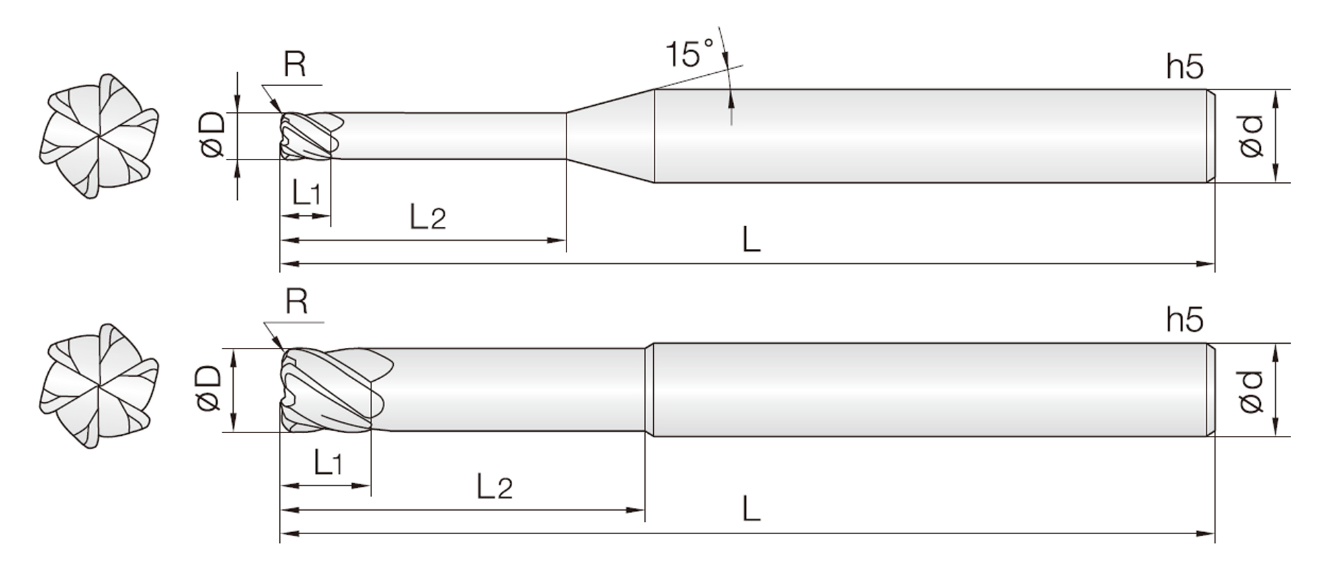 6JJCR (JJ Rippen-Torusfräser)