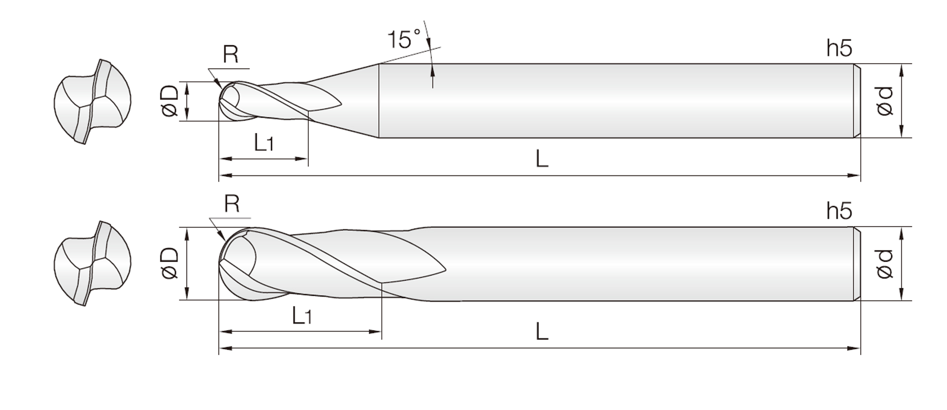 2PHCB (hochpräzise Standardlänge Kugel)