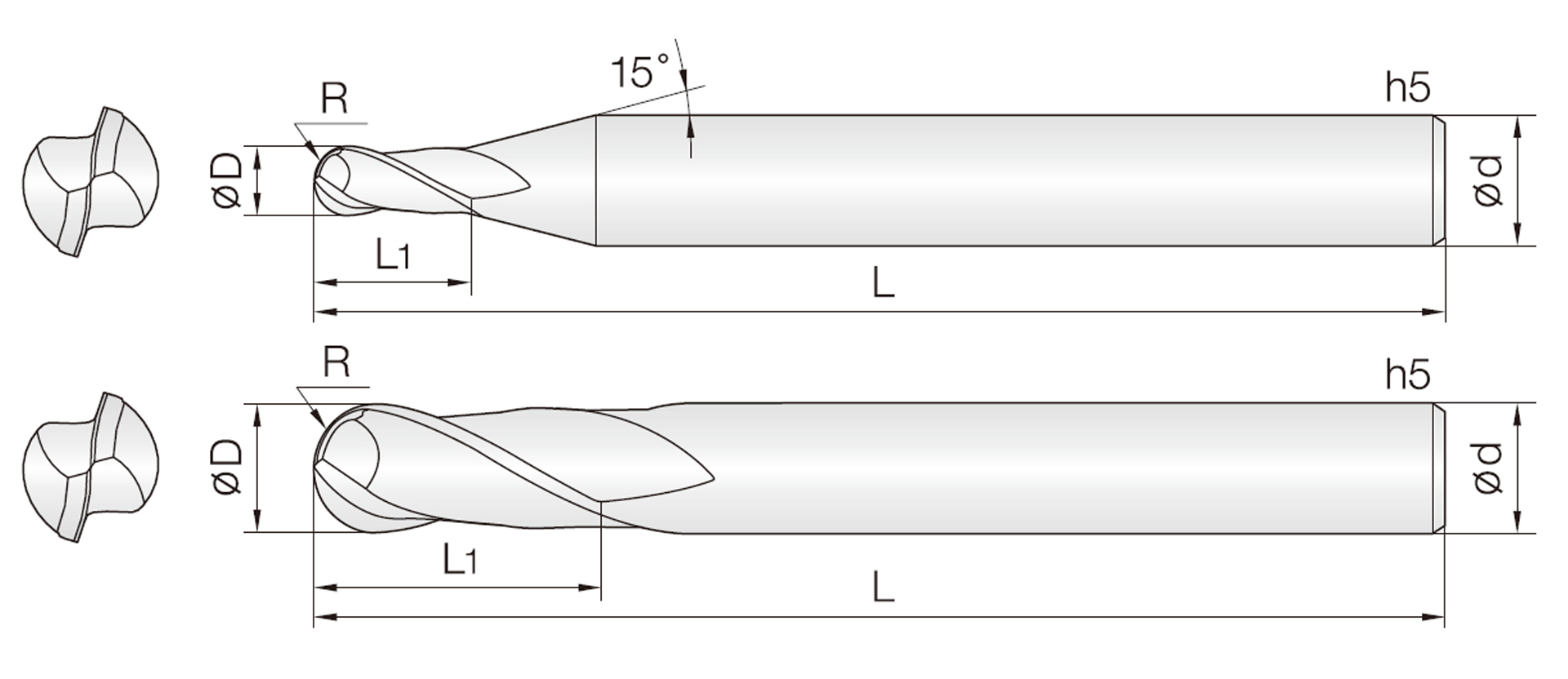 2HCB (Standardlänge Kugel)