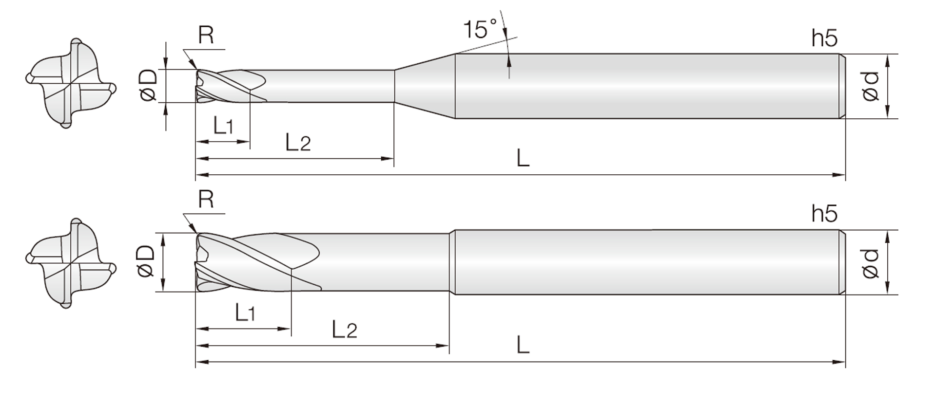 4DCR (diamantbeschichtet Torusfräser)