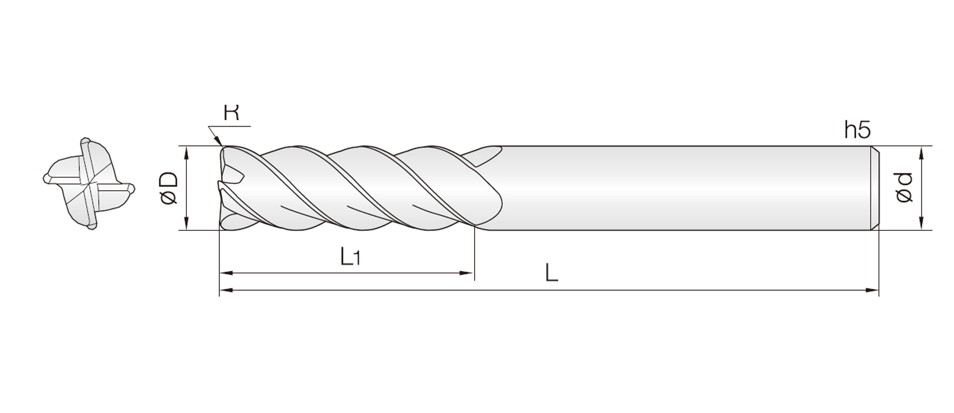 4LSUC (lange Ausführung Torusfräser)
