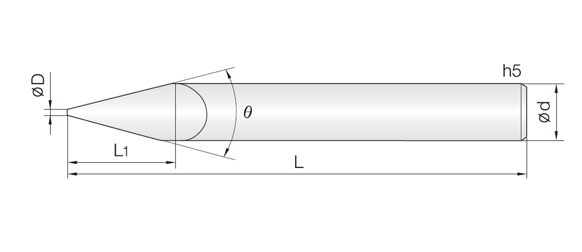 1STE (Straight-Flute Taper end mill)
