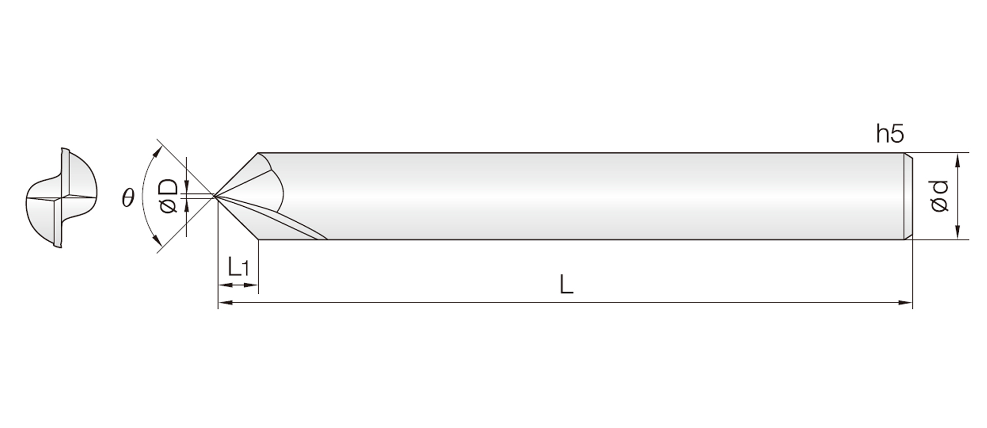 2STE (Straight-Flute Taper end mill)