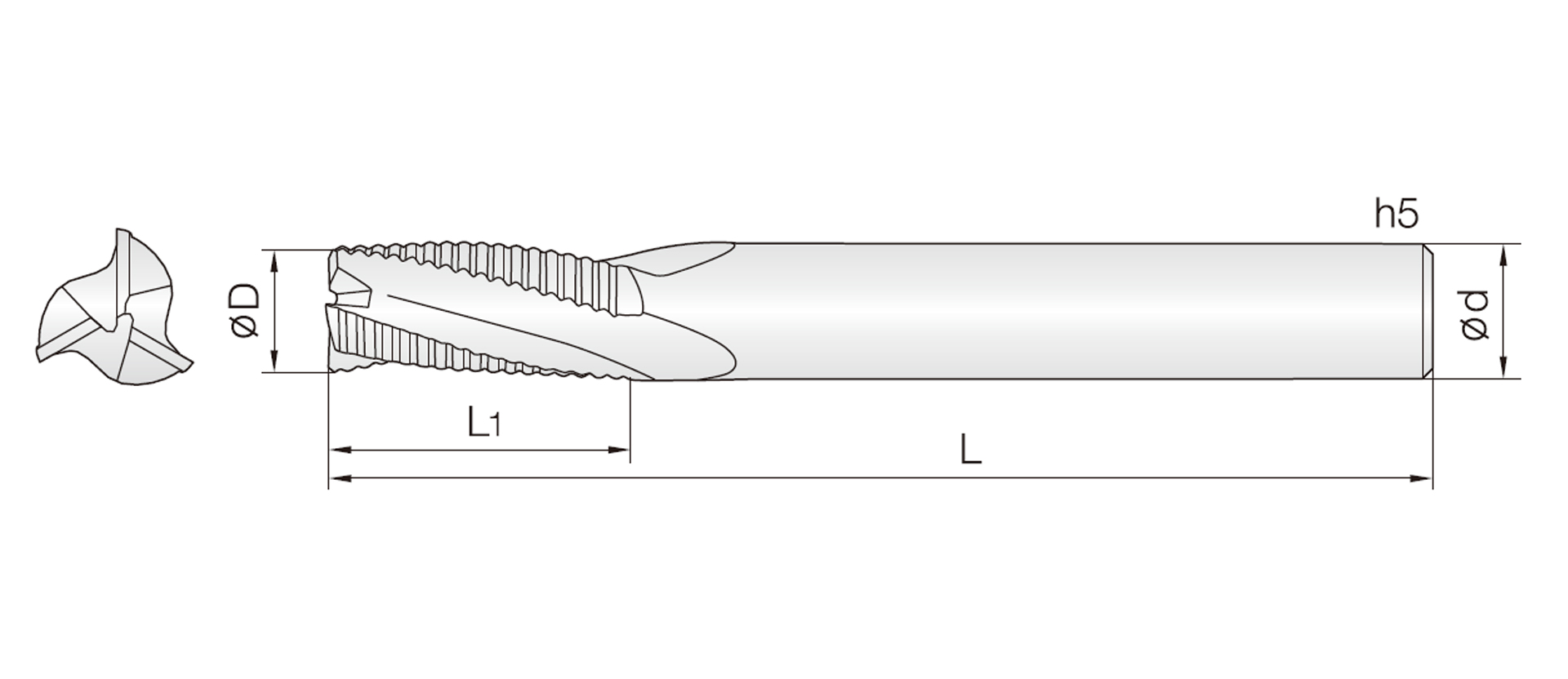3&4ROUG (Roughing end mill)