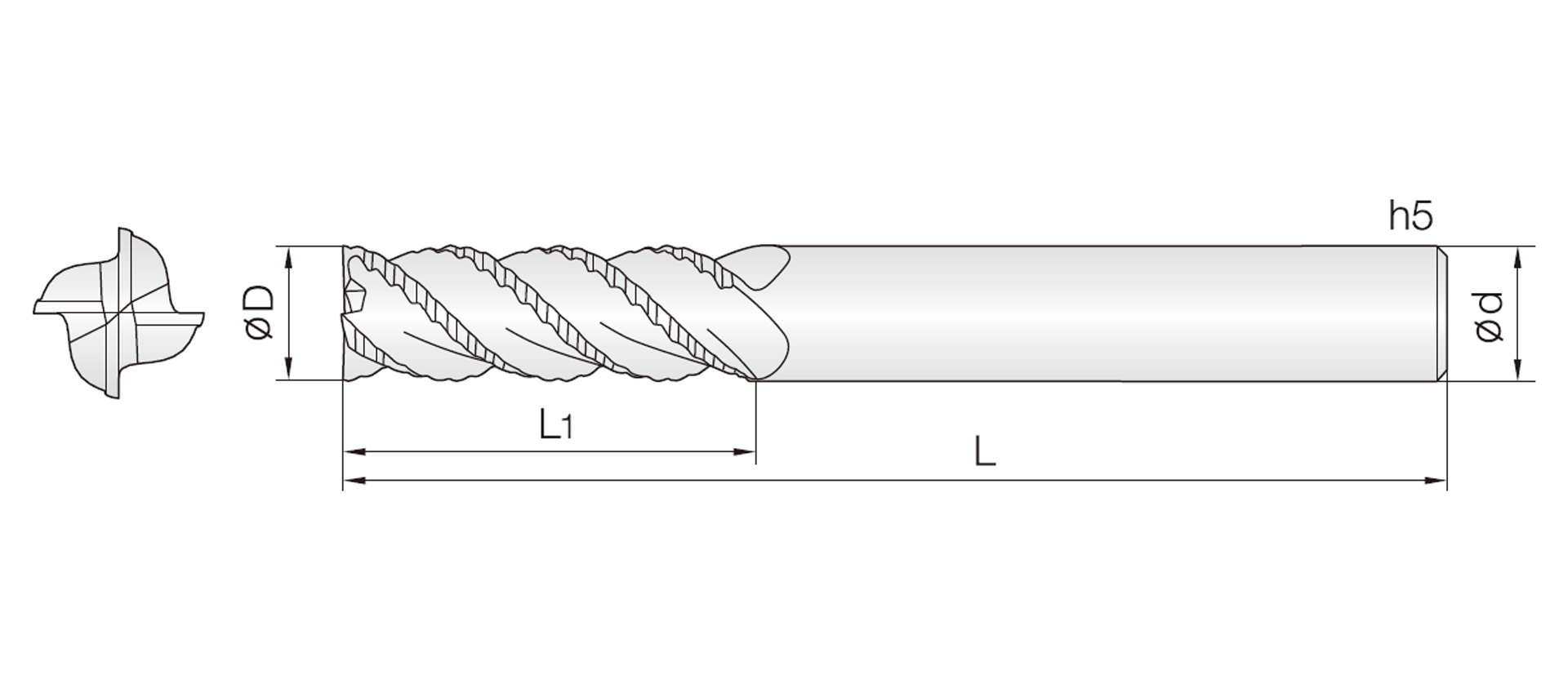3&4HROU (45° Drall feinverzahnte Schruppfräser)