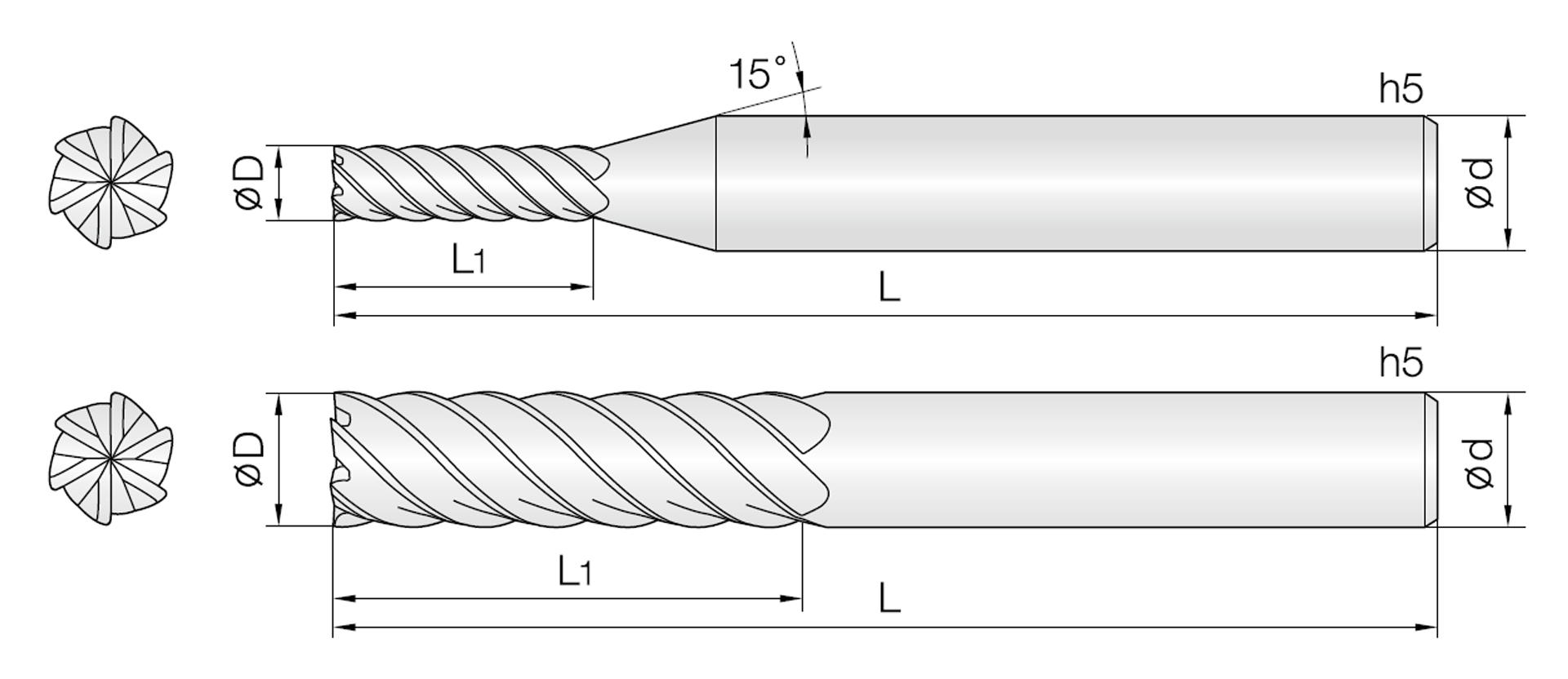 6VSE (High-Efficiency General-Purpose End mills)