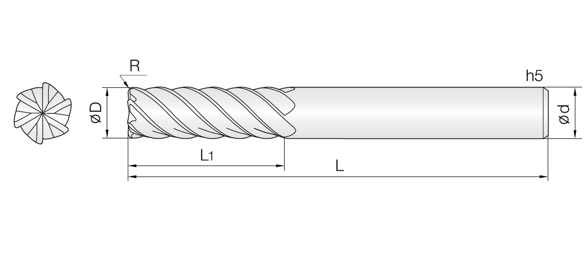 6VSC (High-Efficiency General-Purpose Corner Radius End Mills)