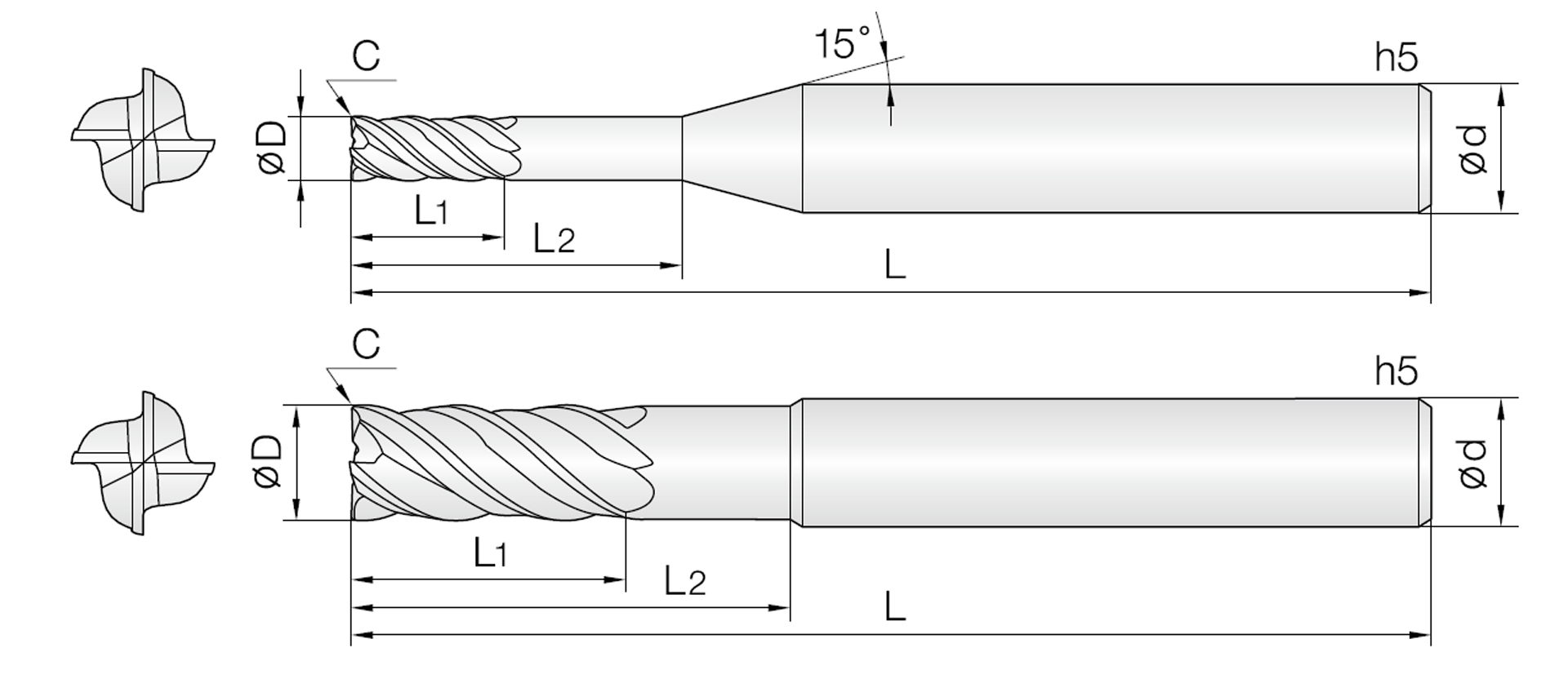 4SLE (High-speed slotting end mills)