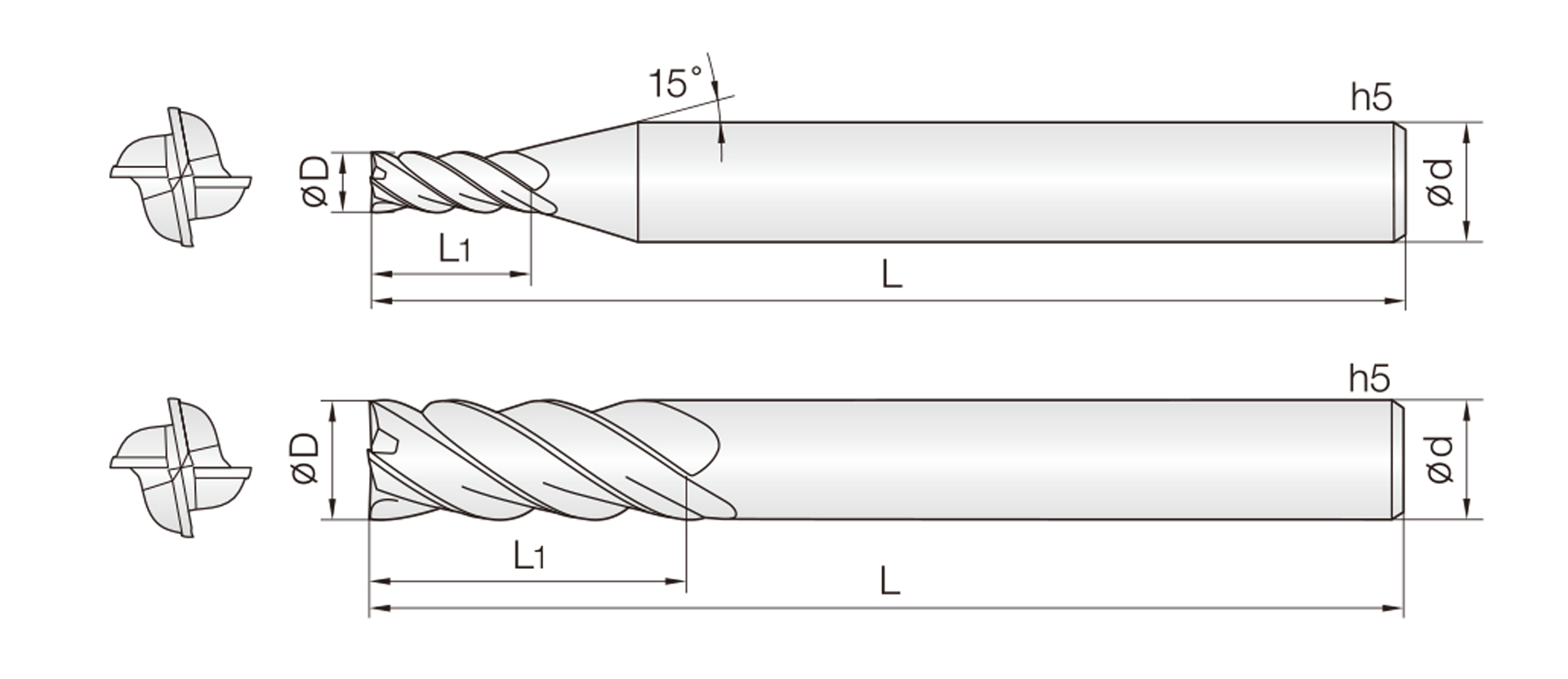4ALE (38° High-Feed End mills)