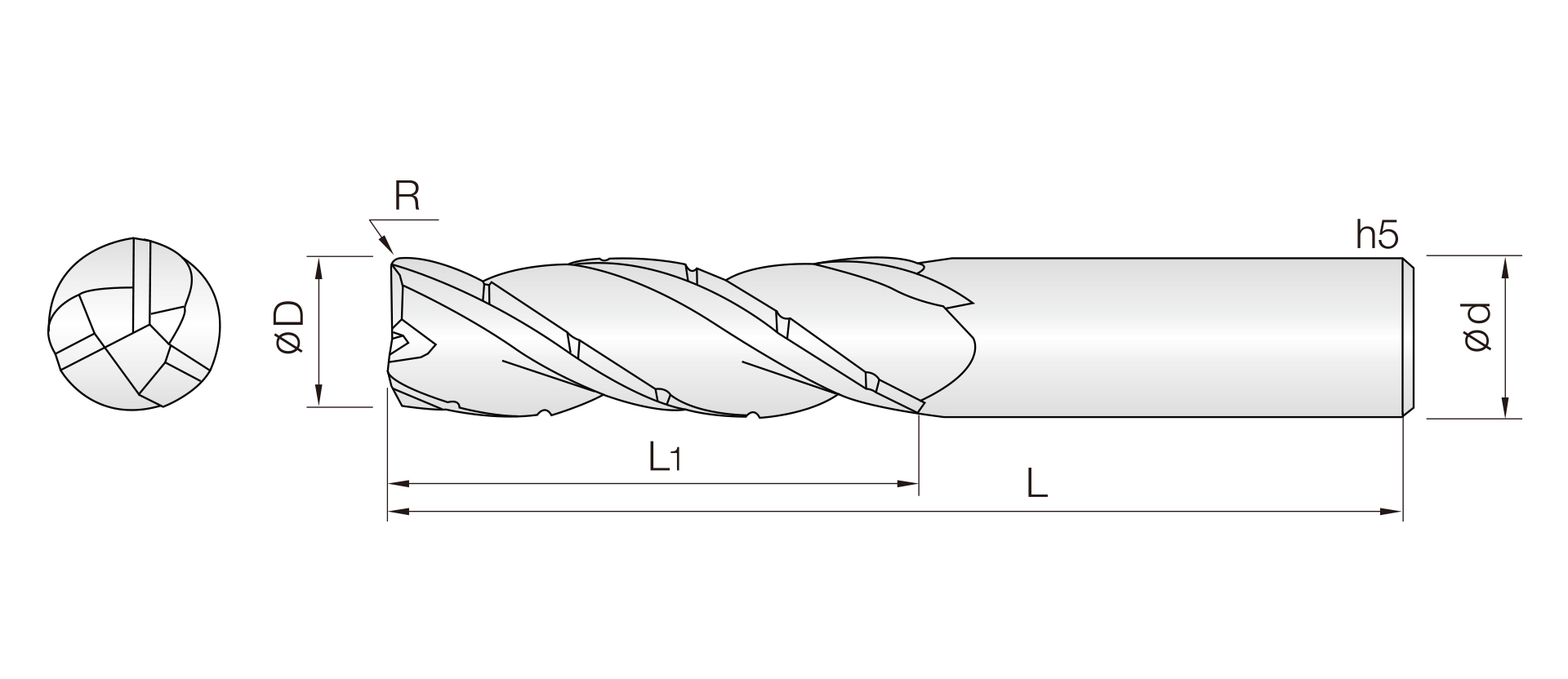 3ALCB (High-feed roughing end mills)